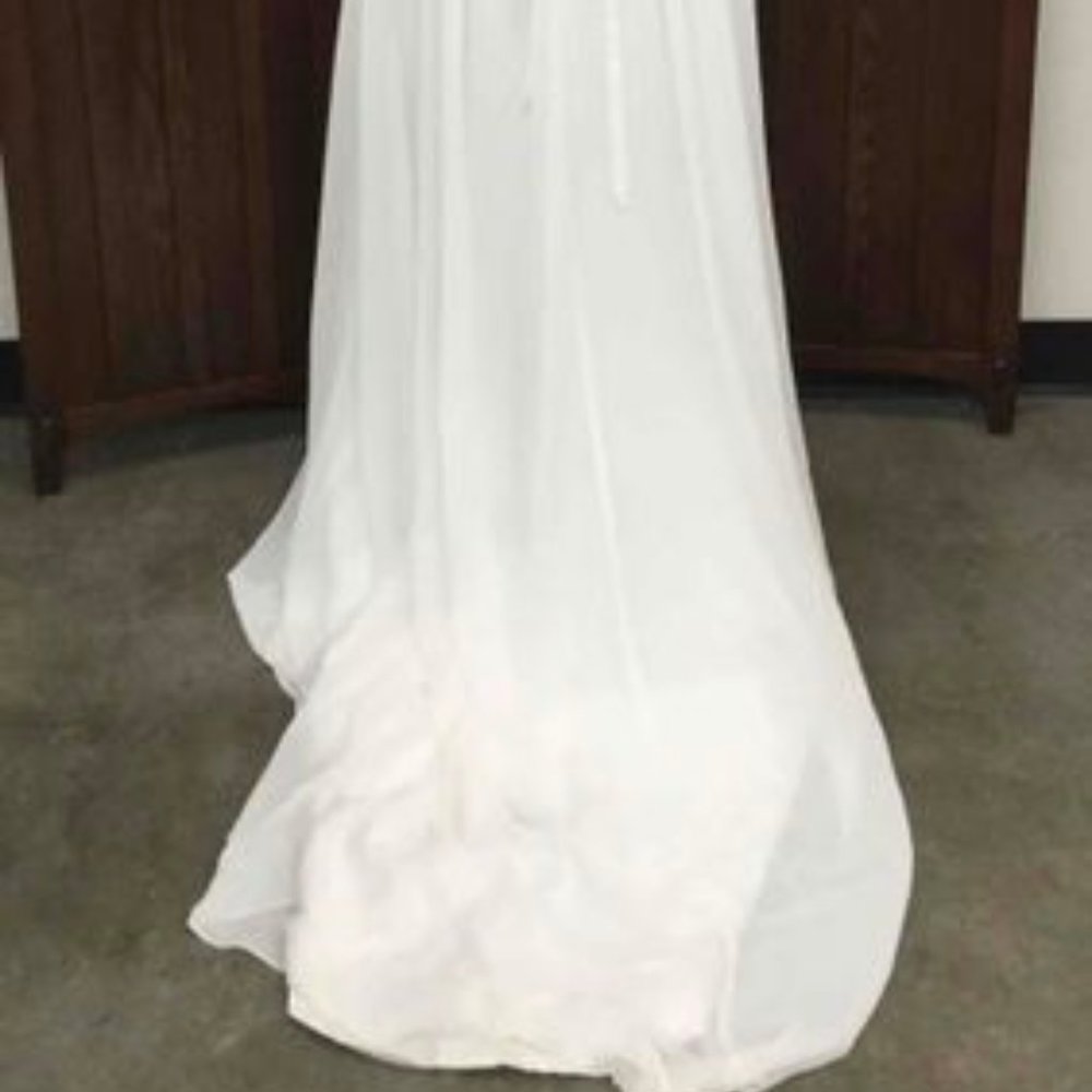 Wedding Dress Izidress White One Shoulder - Picture 7 of 10